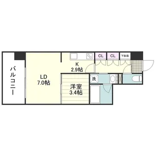 RJRプレシア郡元【0503号室】の間取り