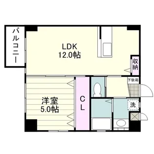 サンルーチェ薬師【0201号室】の間取り