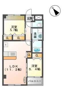 セントレーナ吉野【207号室】の間取り