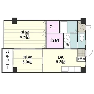 フェリオスフィア【0102号室】の間取り