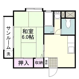 サンハイツこば【0202号室】の間取り