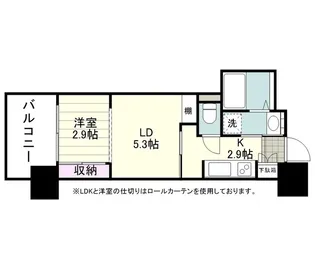 RJRプレシア郡元Ⅱ【0510号室】の間取り
