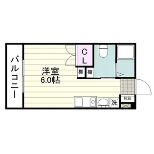 鶴薗ビル【0204号室】の間取り