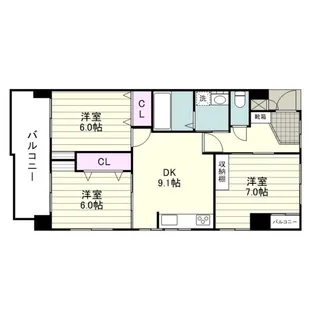 ガーデンプレイスMAKI【0205号室】の間取り