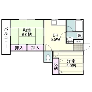 コーポ水渕【0102号室】の間取り