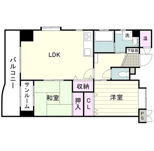 フレシール武之橋【0202号室】の間取り