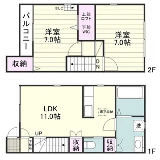 TWINS HILL B棟【0107号室】の間取り