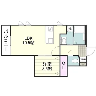 ヴェルトゥメゾン【0106号室】の間取り