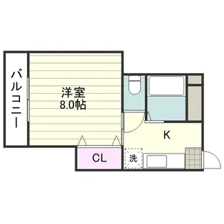 キャンパスM【0203号室】の間取り