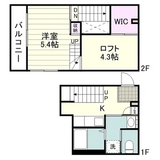 AZUL西田【0101号室】の間取り