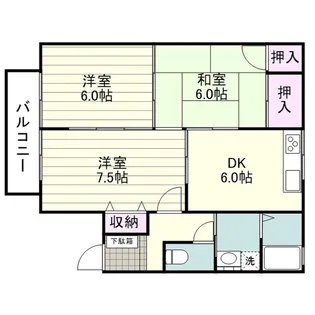 ベルセジュール紫原A棟【0103号室】の間取り