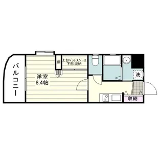 サンテラス長田【0201号室】の間取り