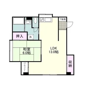 児島ビル(東千石町)【0401号室】の間取り