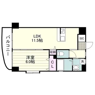 プラティーク西田本通り【0301号室】の間取り