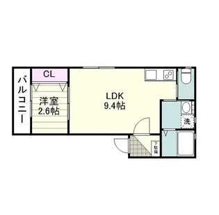 フローラ吉野【0201号室】の間取り