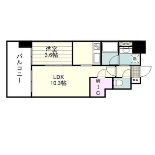 RJRプレシア郡元Ⅲ【0709号室】の間取り