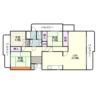 第2サンハイツ2号棟【0301号室】の間取り