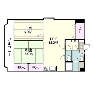 サンライズ小松原【0206号室】の間取り