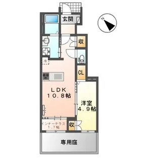 アンソレイエKMY Ⅰ【106号室】の間取り