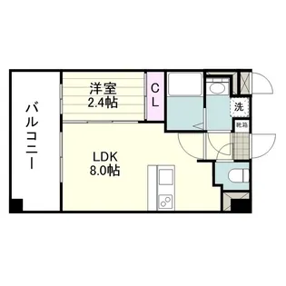 リアンシエルブルー鹿児島中央【0207号室】の間取り