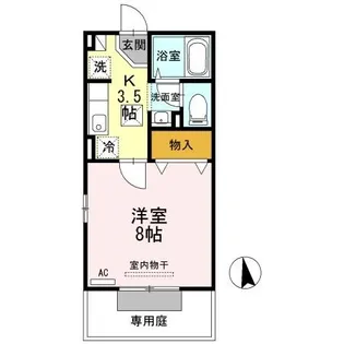 モナリエプライズ B棟【1階】の間取り