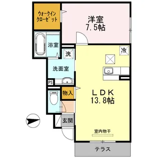ラ・モンテ A棟【1階】の間取り
