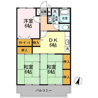 パークサイド吉留【1階】の間取り