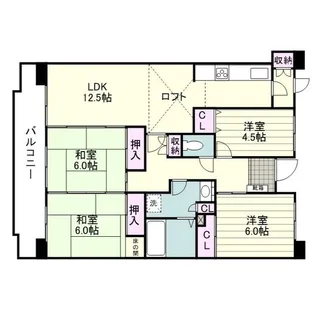 サンハイツアペックス【0603号室】の間取り