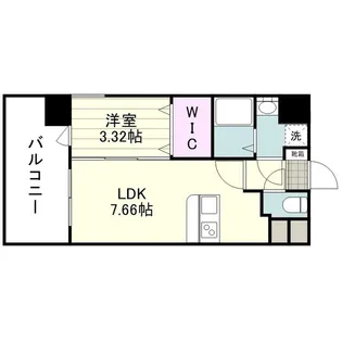 リアンシエルブルー高麗【0204号室】の間取り