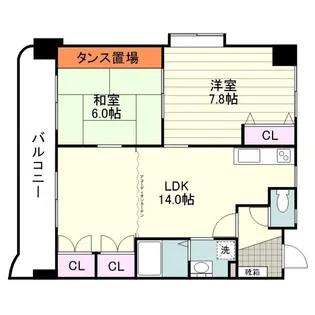 ZENビル武之橋Ⅰ【0401号室】の間取り