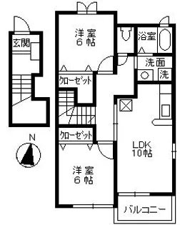 グランフィオーレB【2階】の間取り