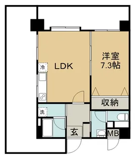 ウェルブライト照国【1004号室】の間取り