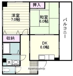グリーンパレス園【202号室】の間取り