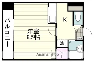 KL荒田(れいめい荒田)【3階】の間取り