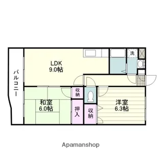 ラ・ポール伊敷【105号室】の間取り