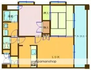 ルミエールハイツ南栄【6階】の間取り
