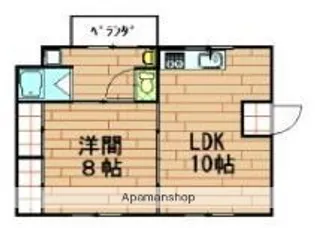 第1しんでんビル【2F号室】の間取り