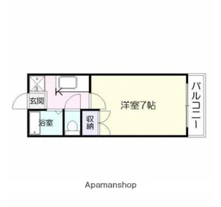 1Kの間取り画像