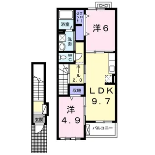 アグリマンション R&O Ⅱ【2階】の間取り