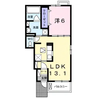 ビューハイツ坂元台【1階】の間取り