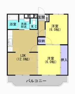 コンホートハイツ【201号室】の間取り