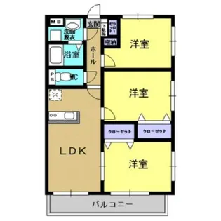 SUN VALLEY伊敷【106号室】の間取り