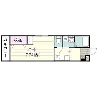 ラピロス鴨池【0201号室】の間取り