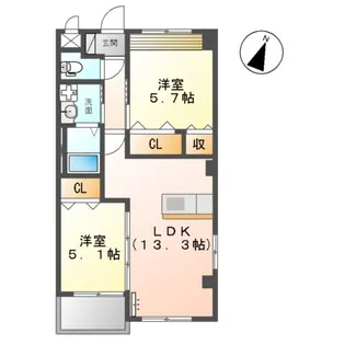 A・グランドパレス【201号室】の間取り