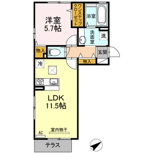 ムーンラヴァース【2階】の間取り