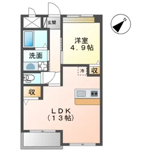 FOUR LEAF 城山【303号室】の間取り