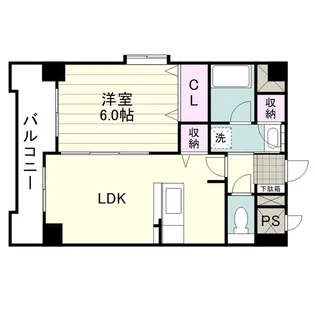 マンション大和武之橋【0905号室】の間取り