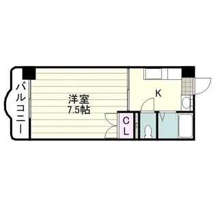 アーバンハイツ荒田【0203号室】の間取り