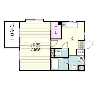 コンフォート東谷山【0205号室】の間取り