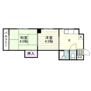 ウエストリバー新照院【0201号室】の間取り